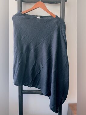 J. Crew Dark Navy Knit Poncho Top